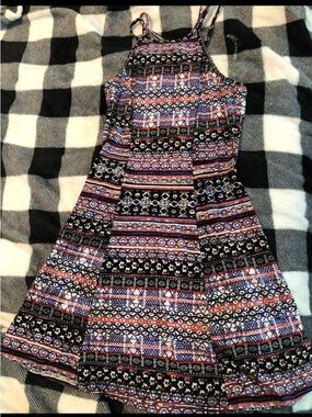 Mudd Multicolor Print Skater Skirt